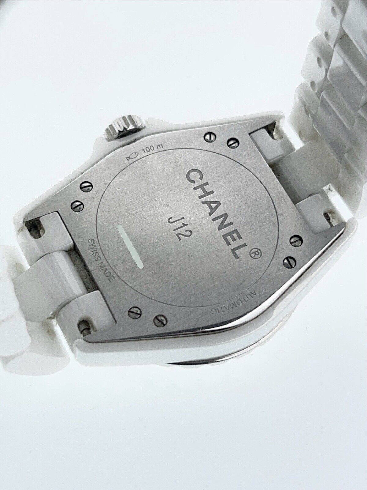 Chanel J12 Ceramic & Steel Silver Color Dial 37mm Automatic Women’s Watch H4345