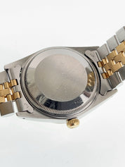 Rolex Oyster Perpetual Gold & Steel Silver Dial 34mm Automatic Men's Watch 15053