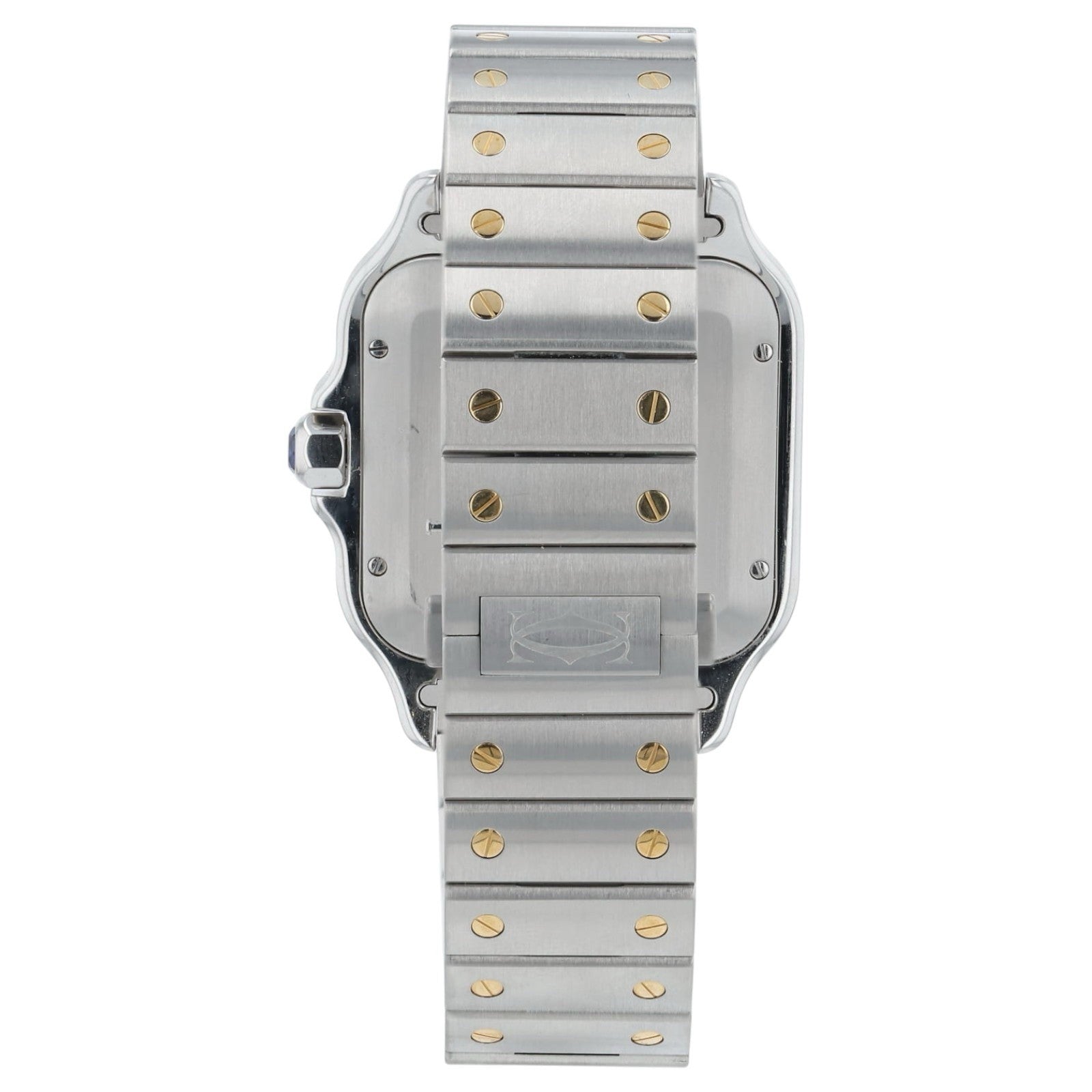 Cartier Santos Gold & Steel Silver Dial 39mm Automatic Men's Watch W2SA0006