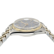 Rolex Datejust Blue Dial 18k Yellow Gold & Steel 36mm Automatic Mens Watch 16013