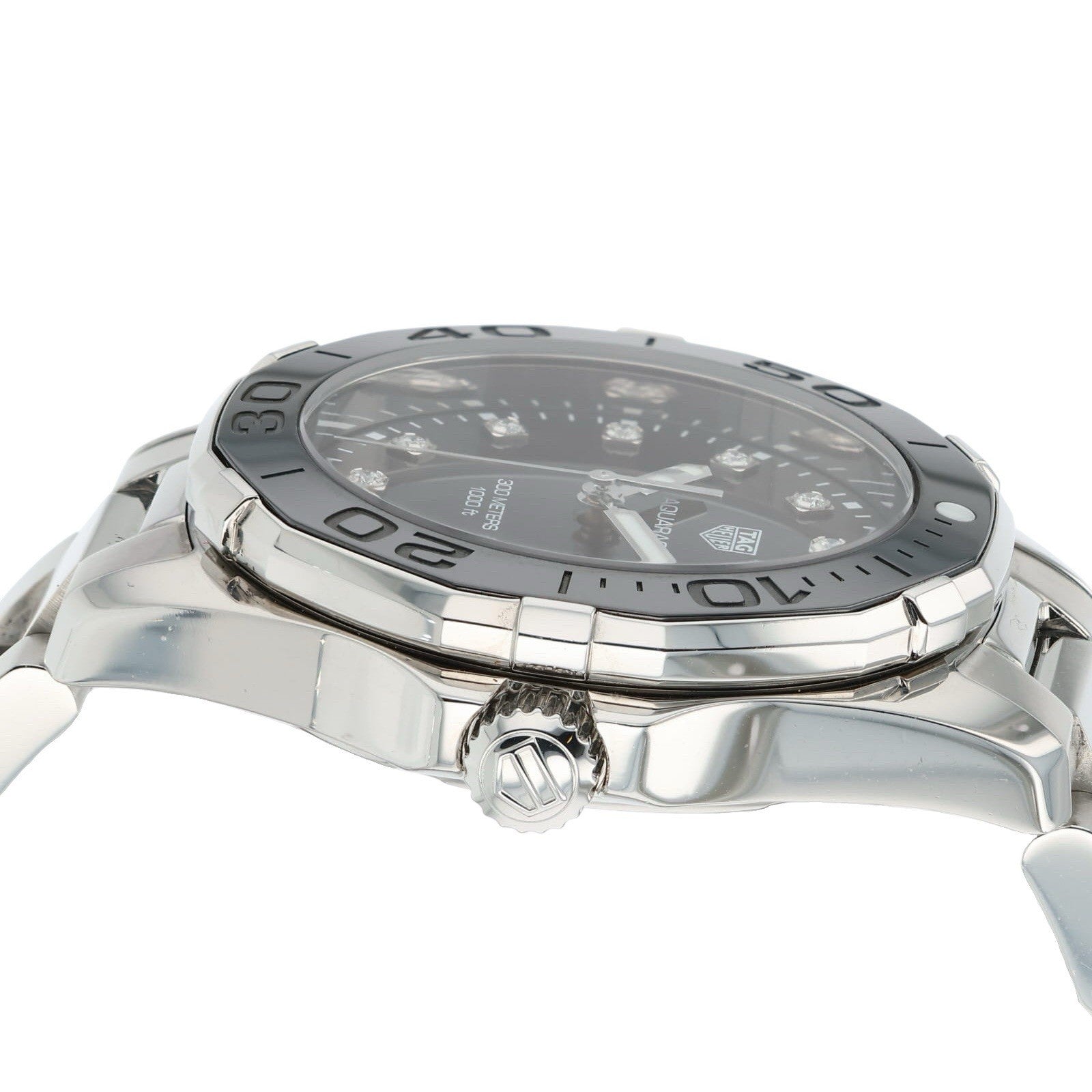 TAG Heuer Aquaracer Black Mother of Pearl Diamond Womens Watch WAY131M.BA0748