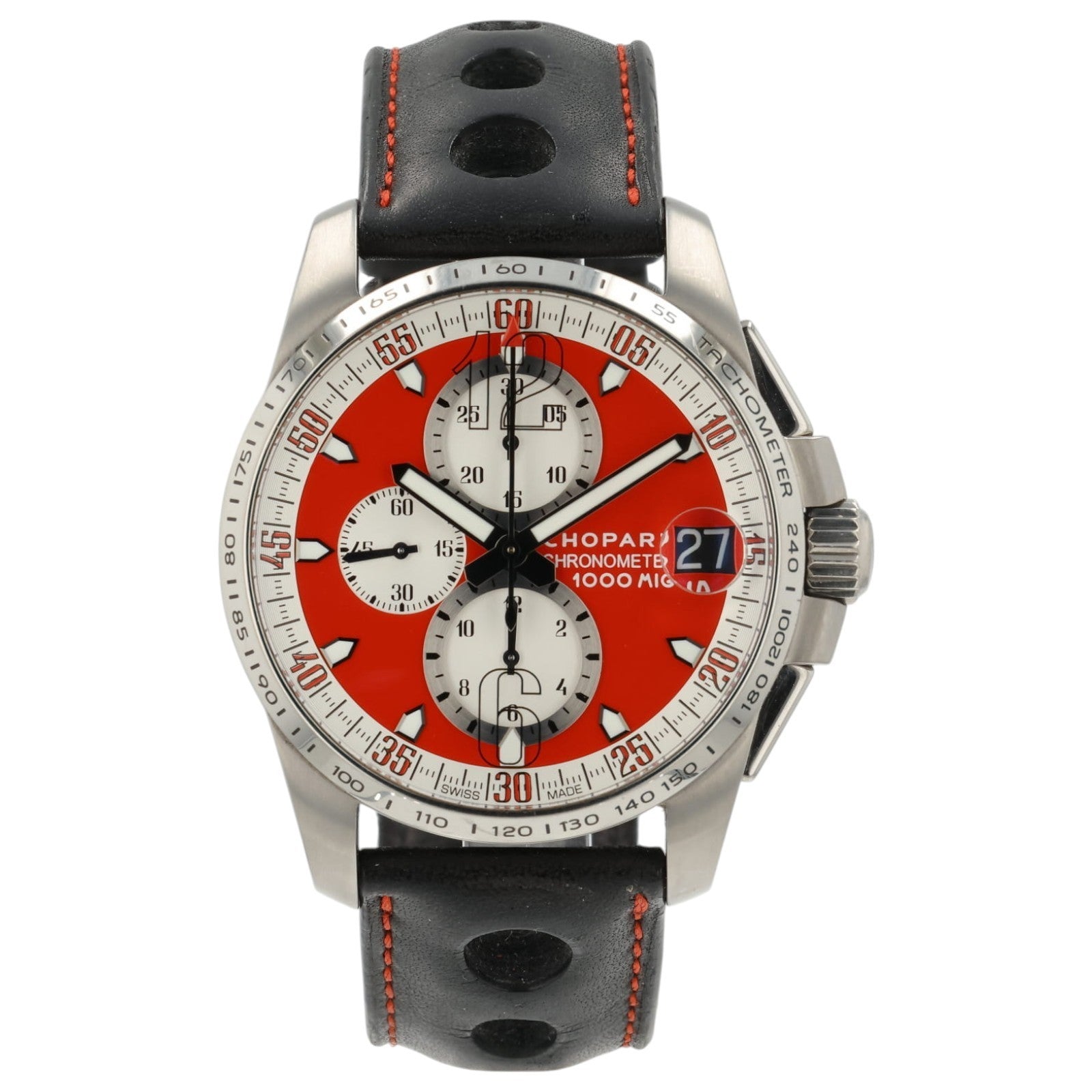 Chopard Mille Miglia Red Dial Titanium 44mm Automatic Mens Watch 168459-3036