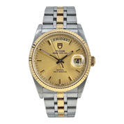 TUDOR Prince Date Day 76213 Champagne Dial Men's Two Tone Automatic Watch