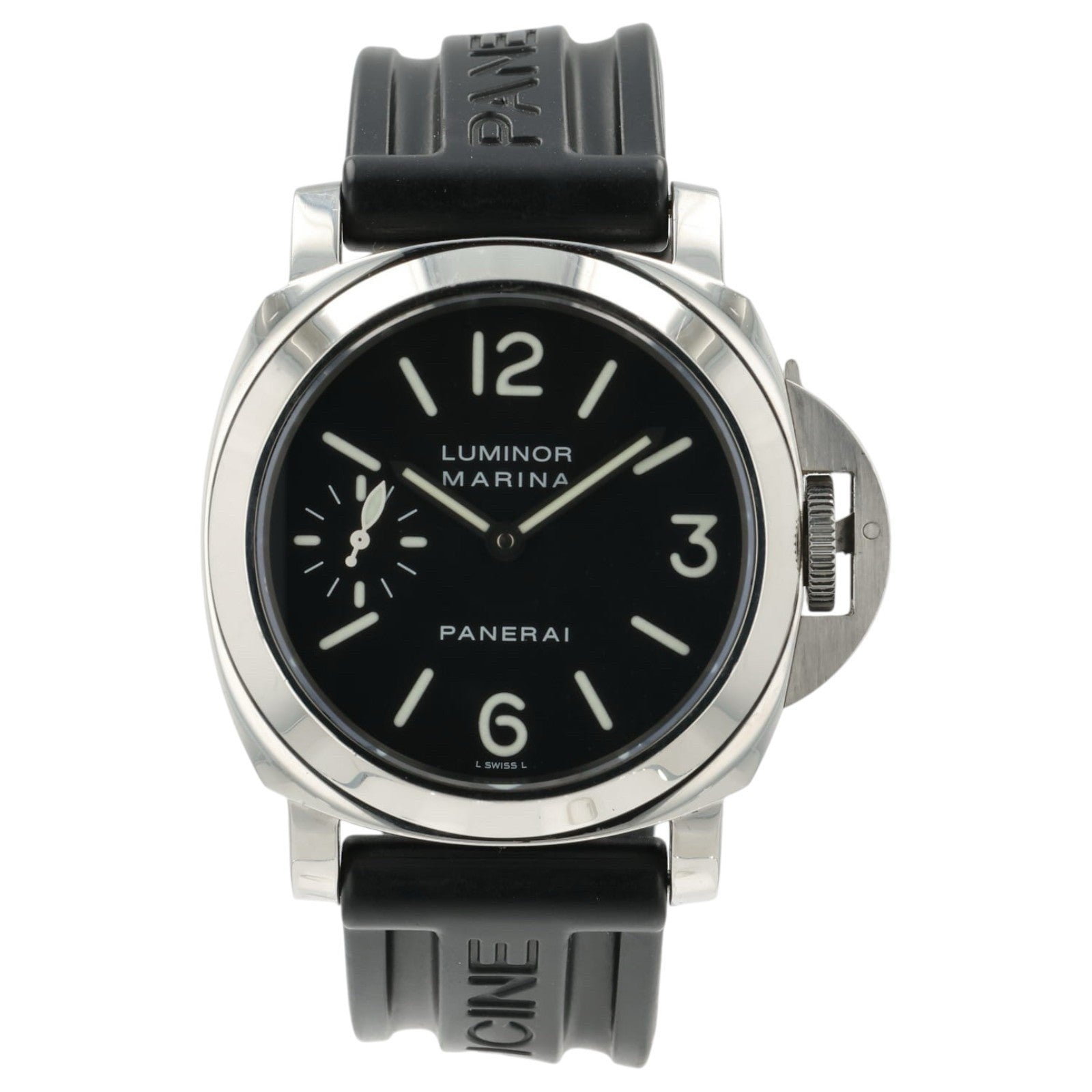 Panerai Luminor Marina Black Dial Steel 44mm Manual Wind Men’s Watch PAM00111