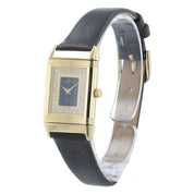 LeCoulte Reverso Black Dial 18k Yellow Gold 23mm Quartz Women’s Watch 260.1.08
