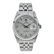 Tudor Prince Date Day Stainless 76200 Silver Linen Dial Automatic Men's Watch