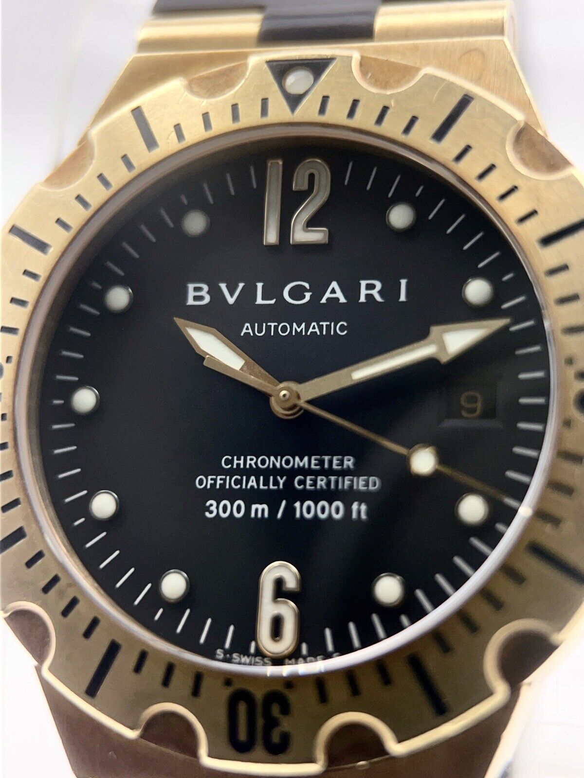 Bulgari Diagono Professional 18k Yellow Gold 40mm Automatic Ref SD40G