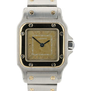 Cartier Santos Galbee Gold Dial Steel And Gold 24mm Quartz Women's Watch 1567