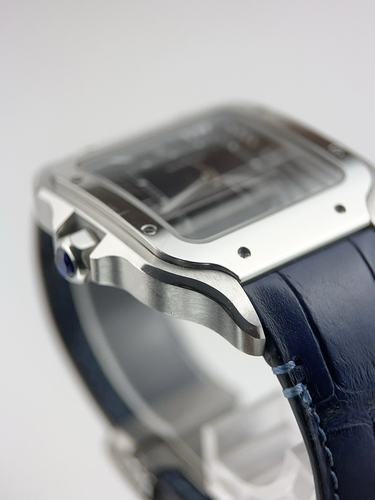 Cartier Santos Stainless Steel Blue Dial 40mm Automatic Men's Watch WSSA0039