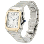 Cartier Santos Silver Dial Gold & Steel 39x47mm Automatic Men’s Watch W2SA0009