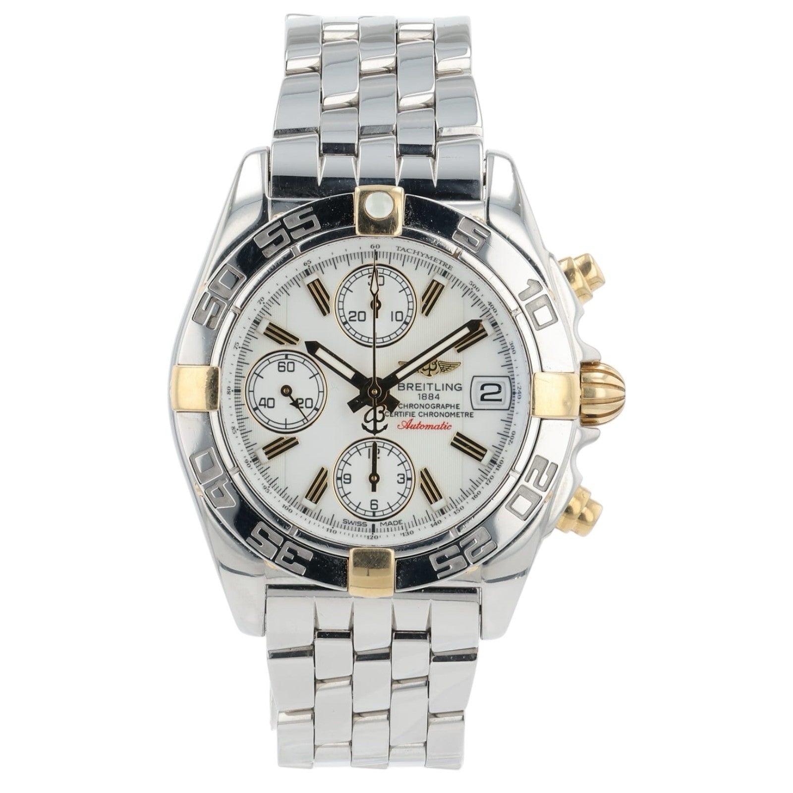 Breitling Chronomat Cockpit White Dial Stainless Steel 39mm Auto Watch B13358
