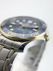 Omega Seamaster Diver Gold & Steel Blue Dial 42mm Auto Mens 210.20.42.20.03.001