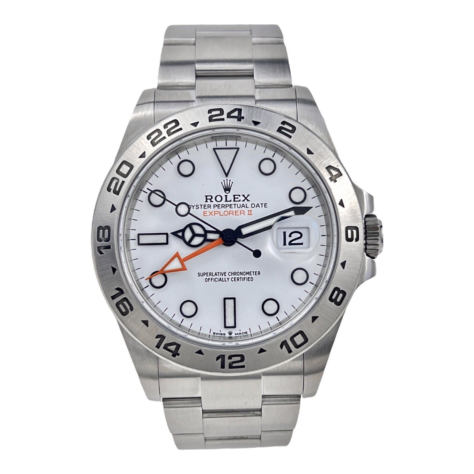 Rolex Explorer II 42mm Polar White Dial Stainless GMT Date Watch 226570