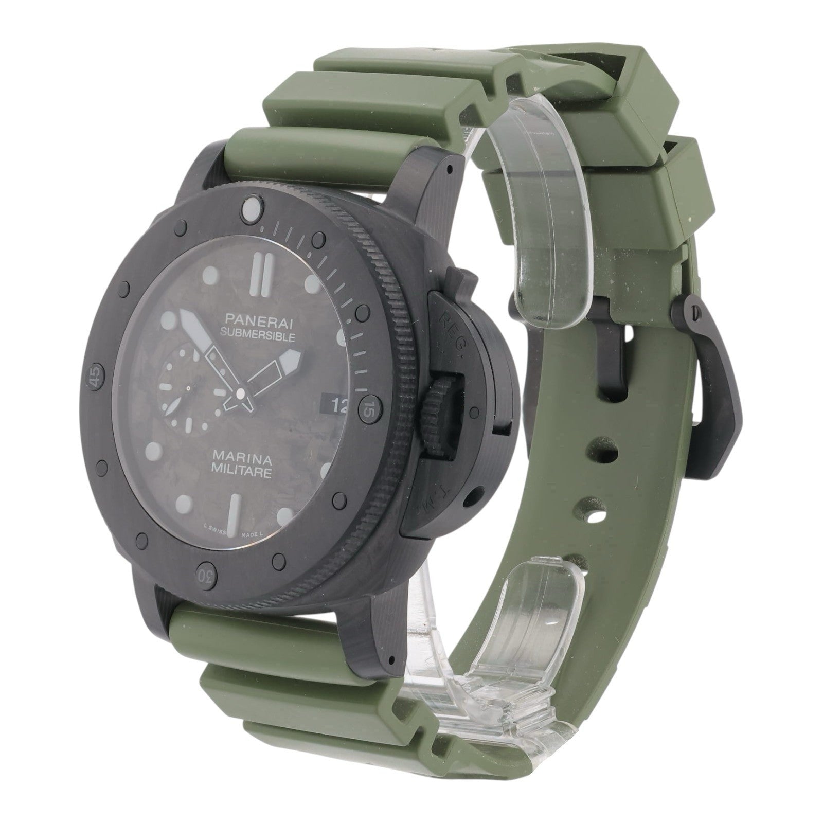 Panerai Submersible Carbon Case Black Dial 47mm Automatic Mens Watch PAM00979