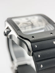 Cartier Santos Stainless Steel Silver Dial 43.3mm Automatic Men’s Watch WSSA0017
