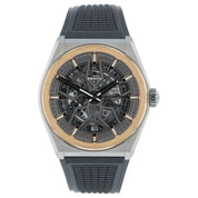 Zenith Defy Classic Skeleton Gray Dial Gold Bezel Auto Men's Watch 87.9001.670