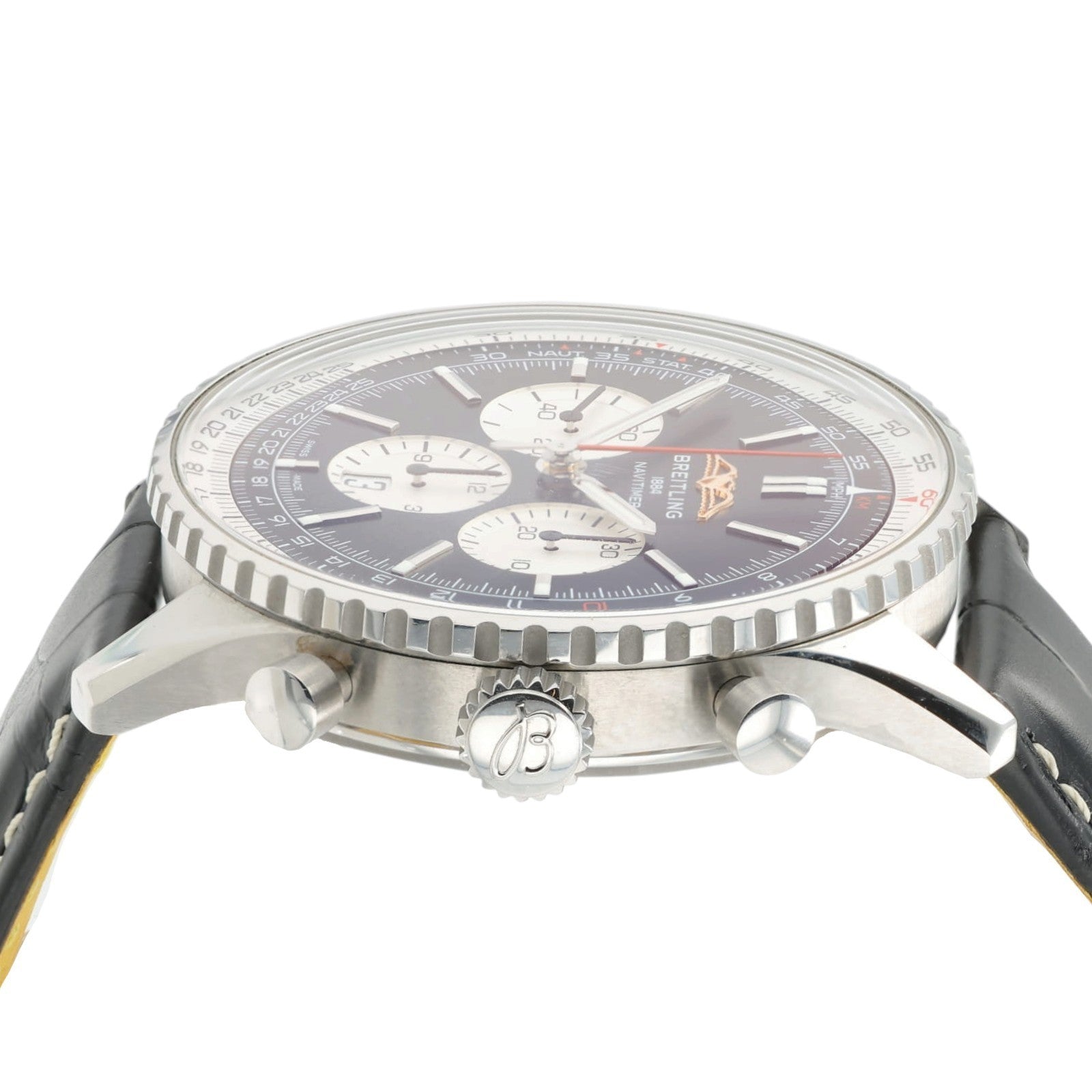 Breitling Navitimer Chronograph B01 Black Dial Steel 46mm Auto Mens AB0137