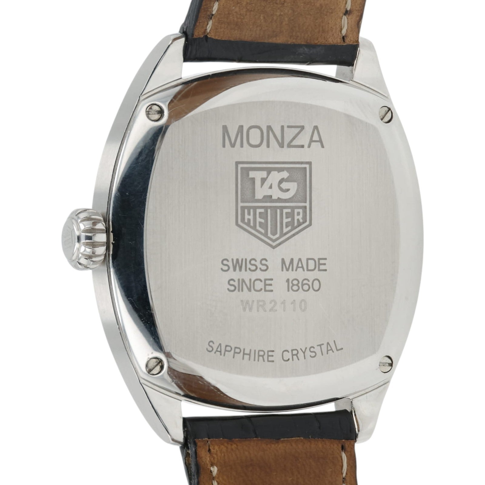 Tag Heuer Monza Black Dial Stainless Steel 38mm Automatic Mens Watch WR2110