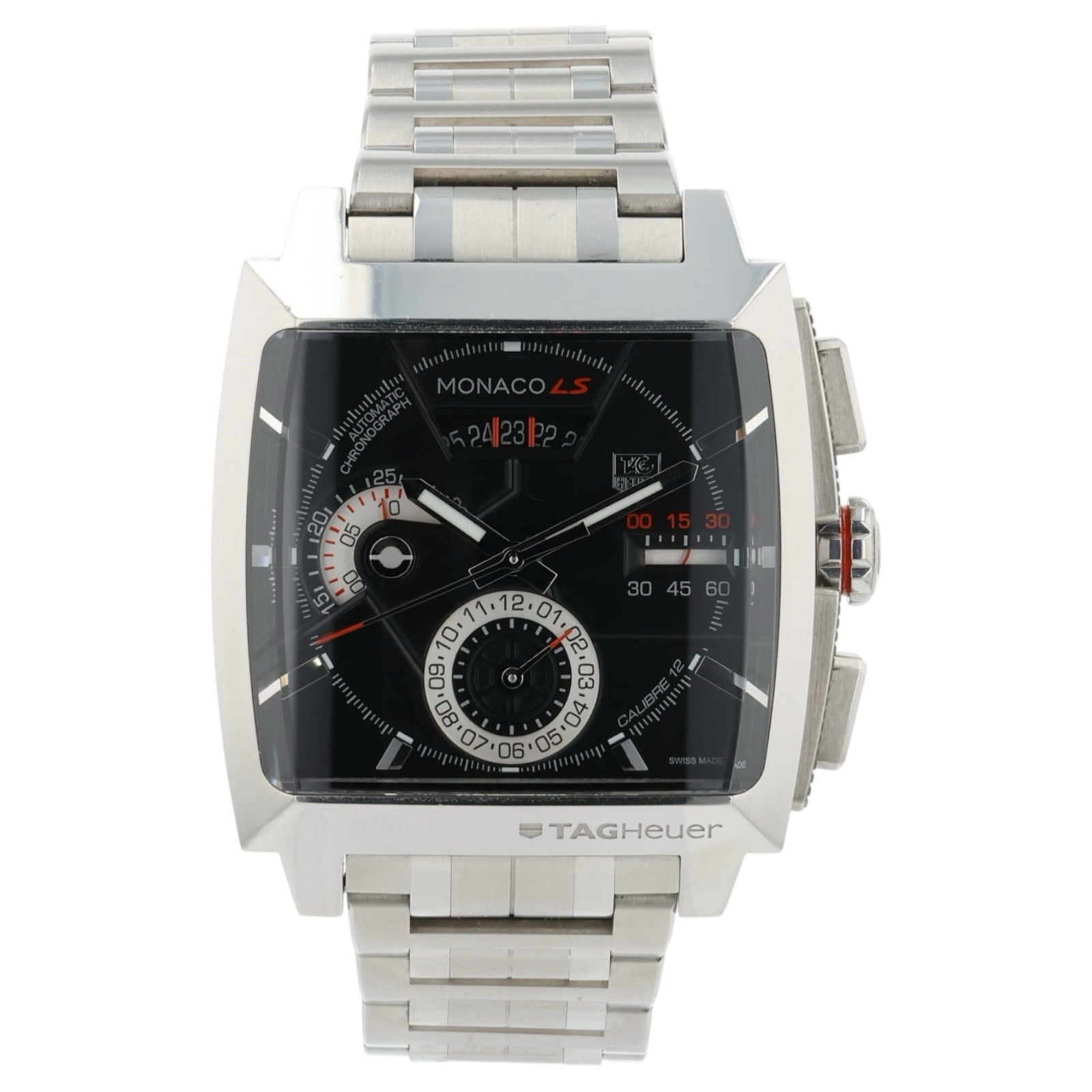 Tag Heuer Monaco Black Dial Stainless Steel 40.5mm Automatic Mens Watch CAL2110
