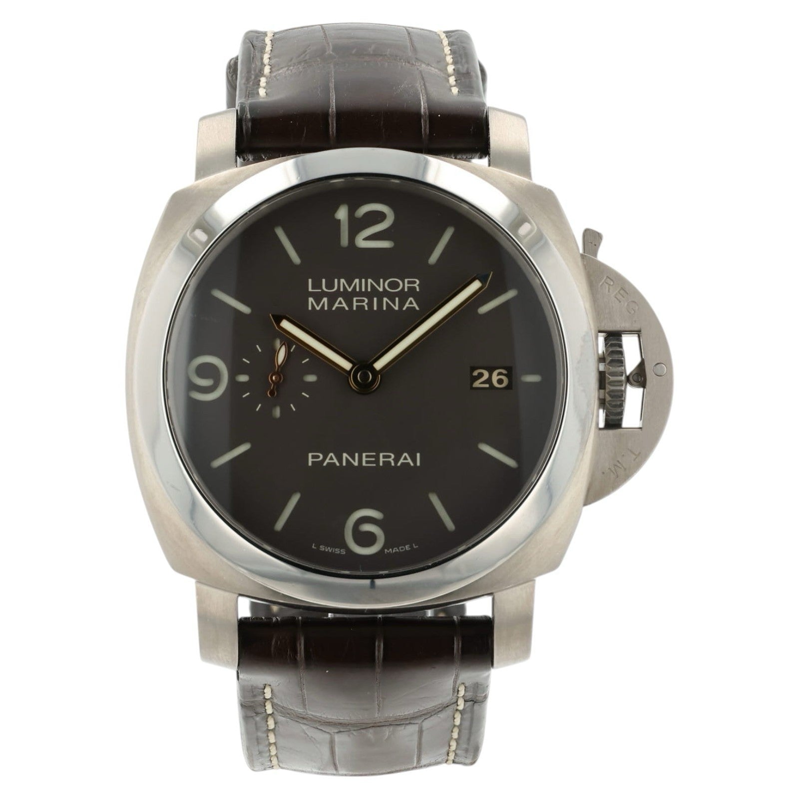 Panerai Luminor Marina Brown Dial Titanium 44mm Automatic Men’s Watch PAM00351