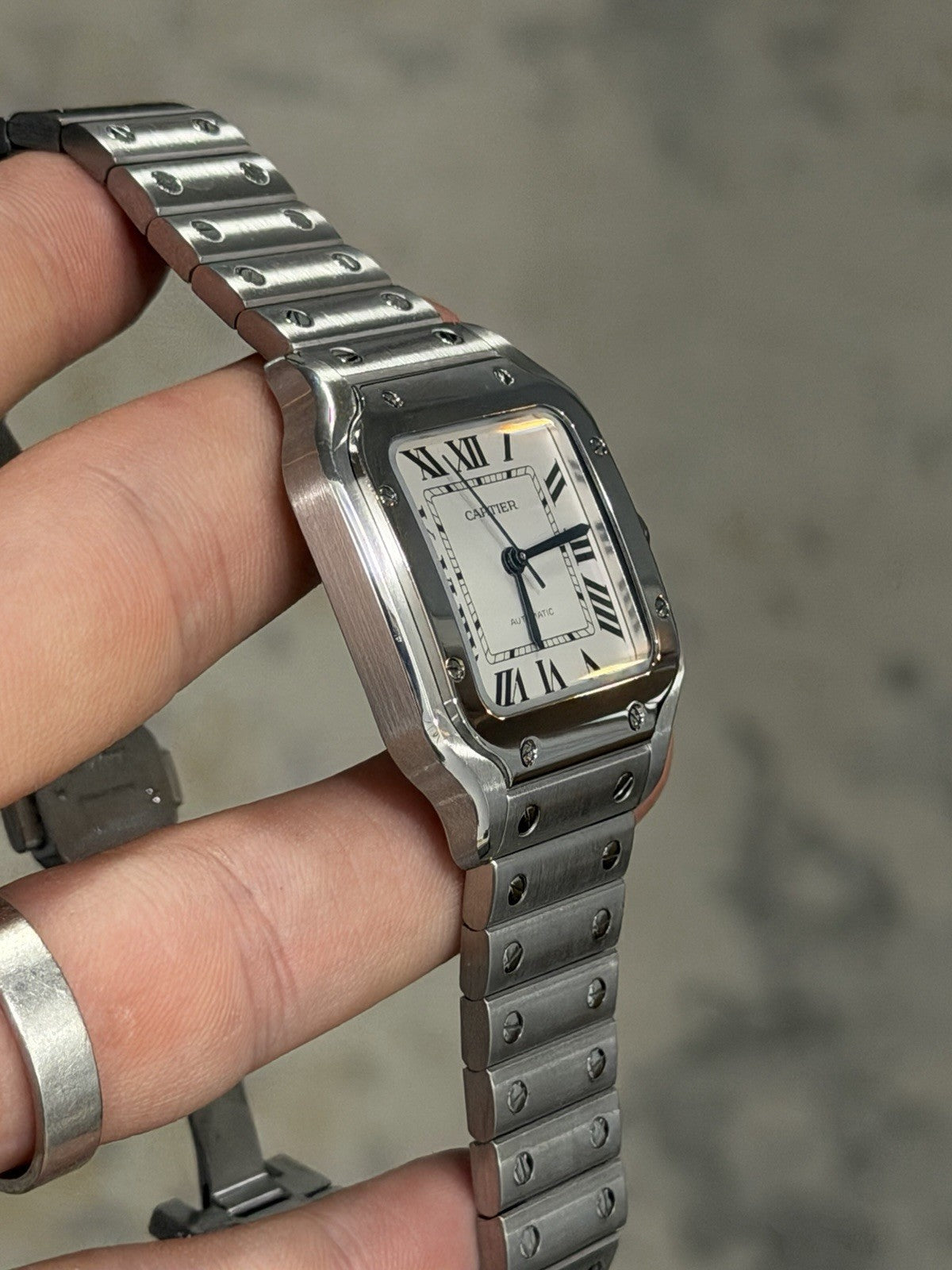 2023 Cartier Santos Automatic Stainless White Dial Midsize Watch 35mm WSSA0029