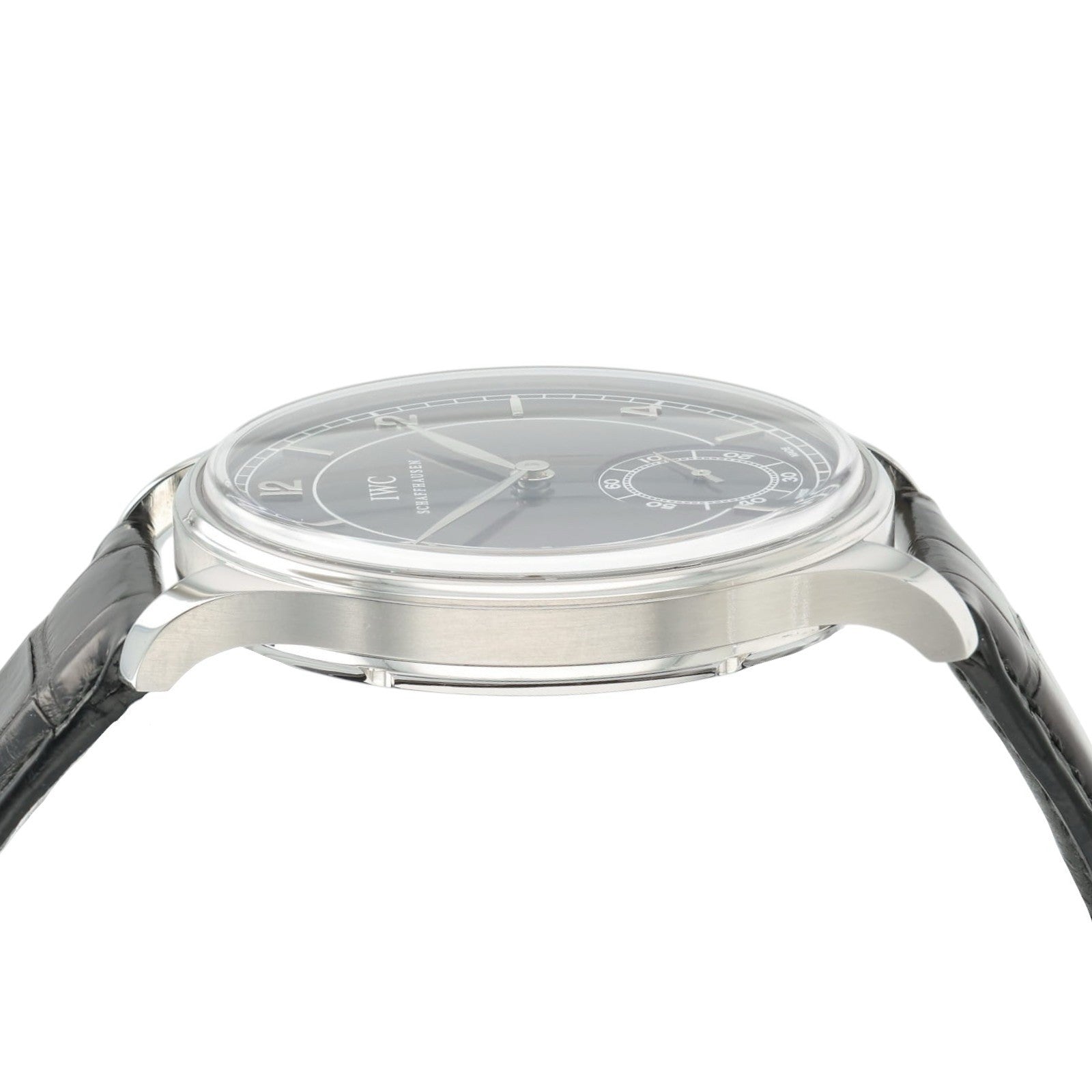 IWC Portuguese Black Dial Stainless Steel 44mm Manual Wind Mens Watch IW544501