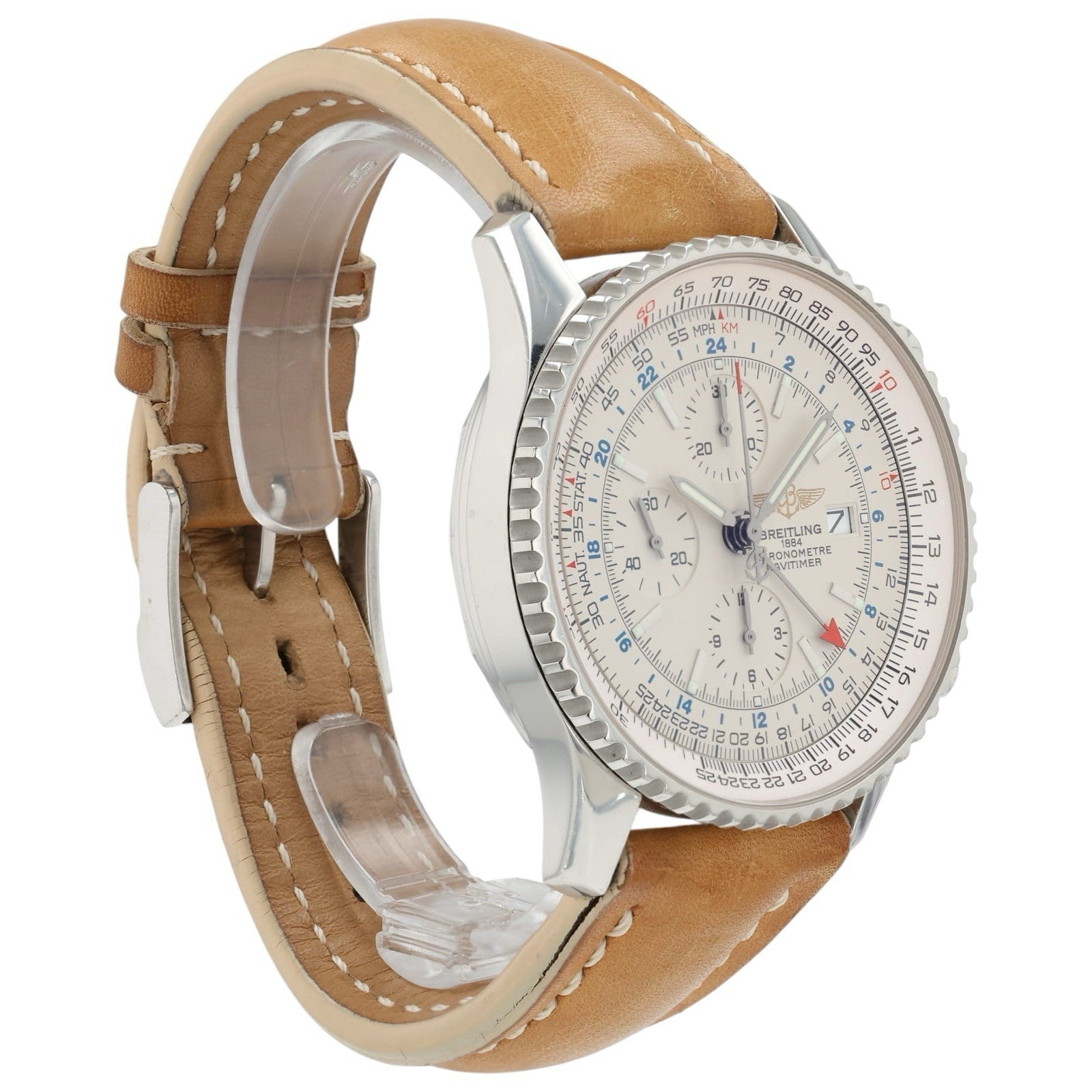 Breitling Navitimer Silver Dial Stainless Steel 46mm Automatic Mens Watch A24322