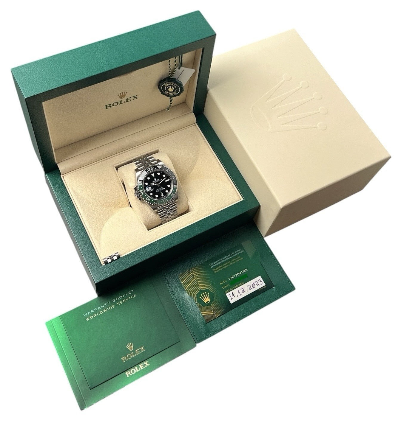 Rolex Sprite GMT Black Dial Stainless Steel 40mm Automatic Mens Watch 125720VTNR