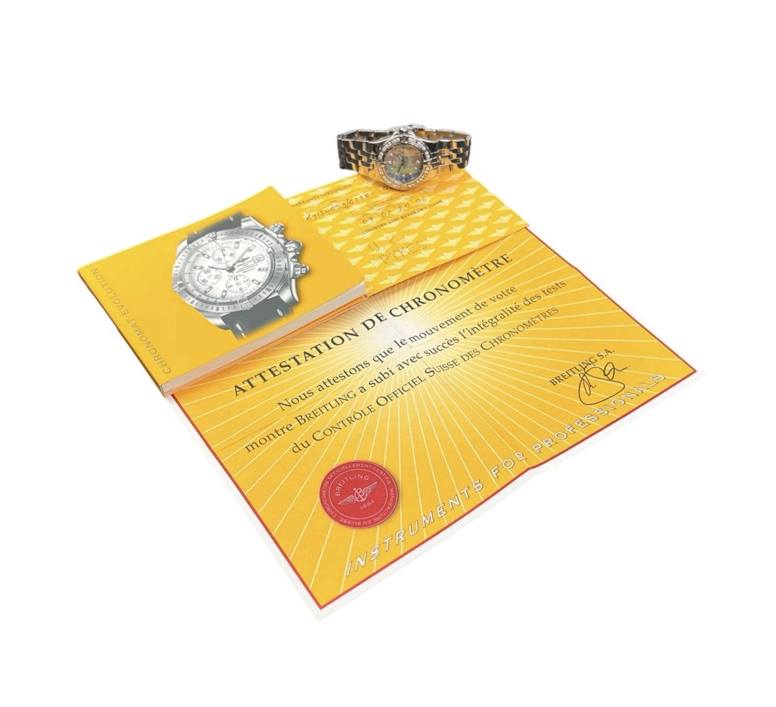 Breitling Starliner Blue MOP Dial Diamond Steel 30mm Quartz Women’s A71340