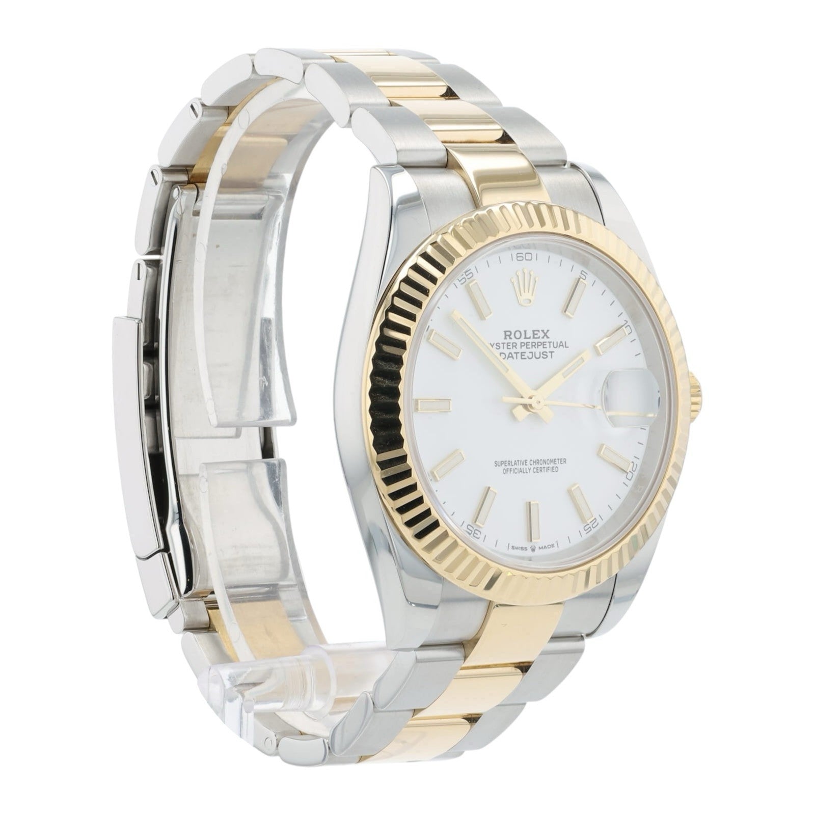 Rolex Datejust White Dial Gold & Steel 41mm Automatic Men’s Watch 126333