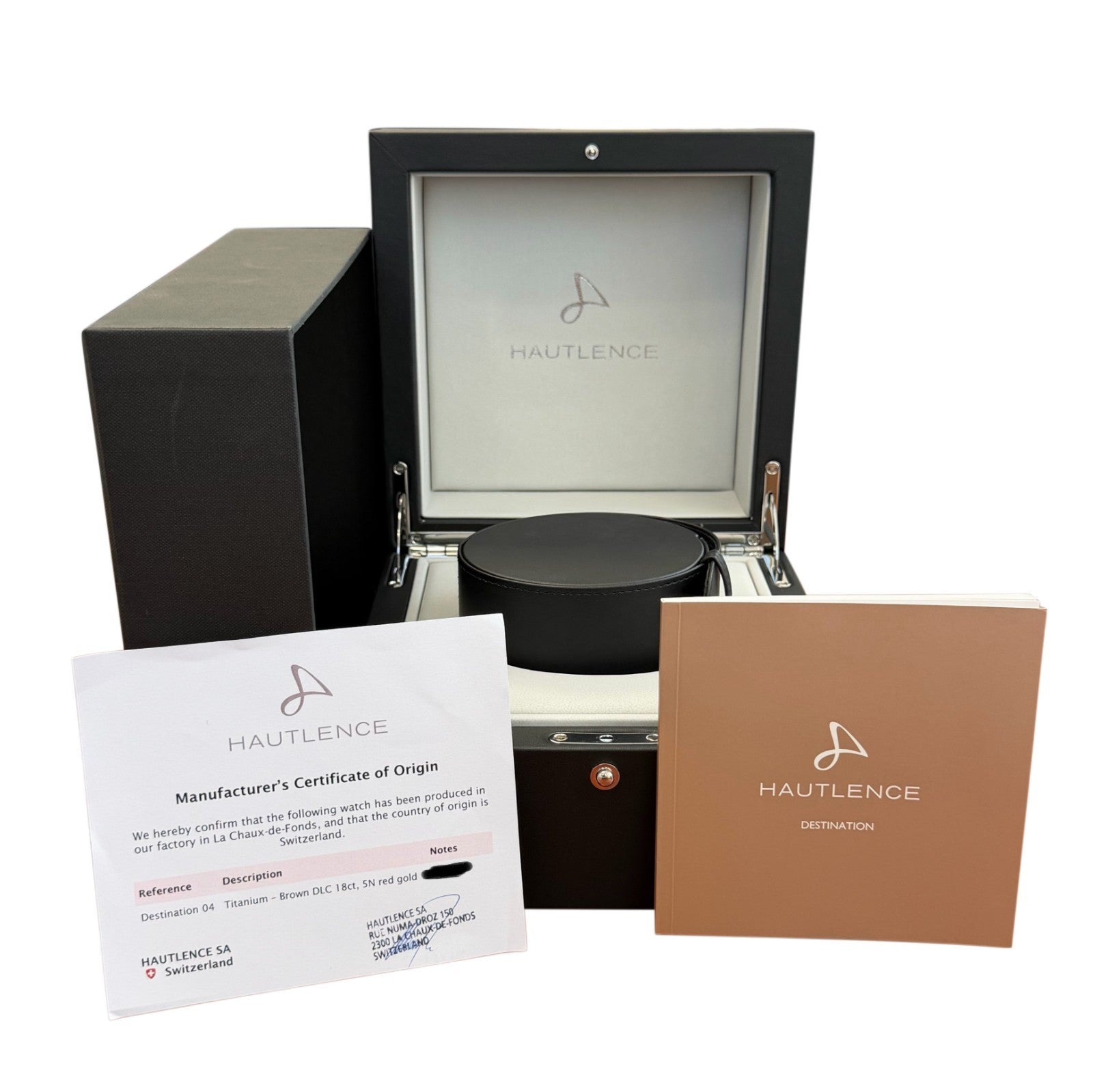 Hautlence Destination 04 Grey Dial 18 Rose Gold Dual Time Mens Watch MTE002236