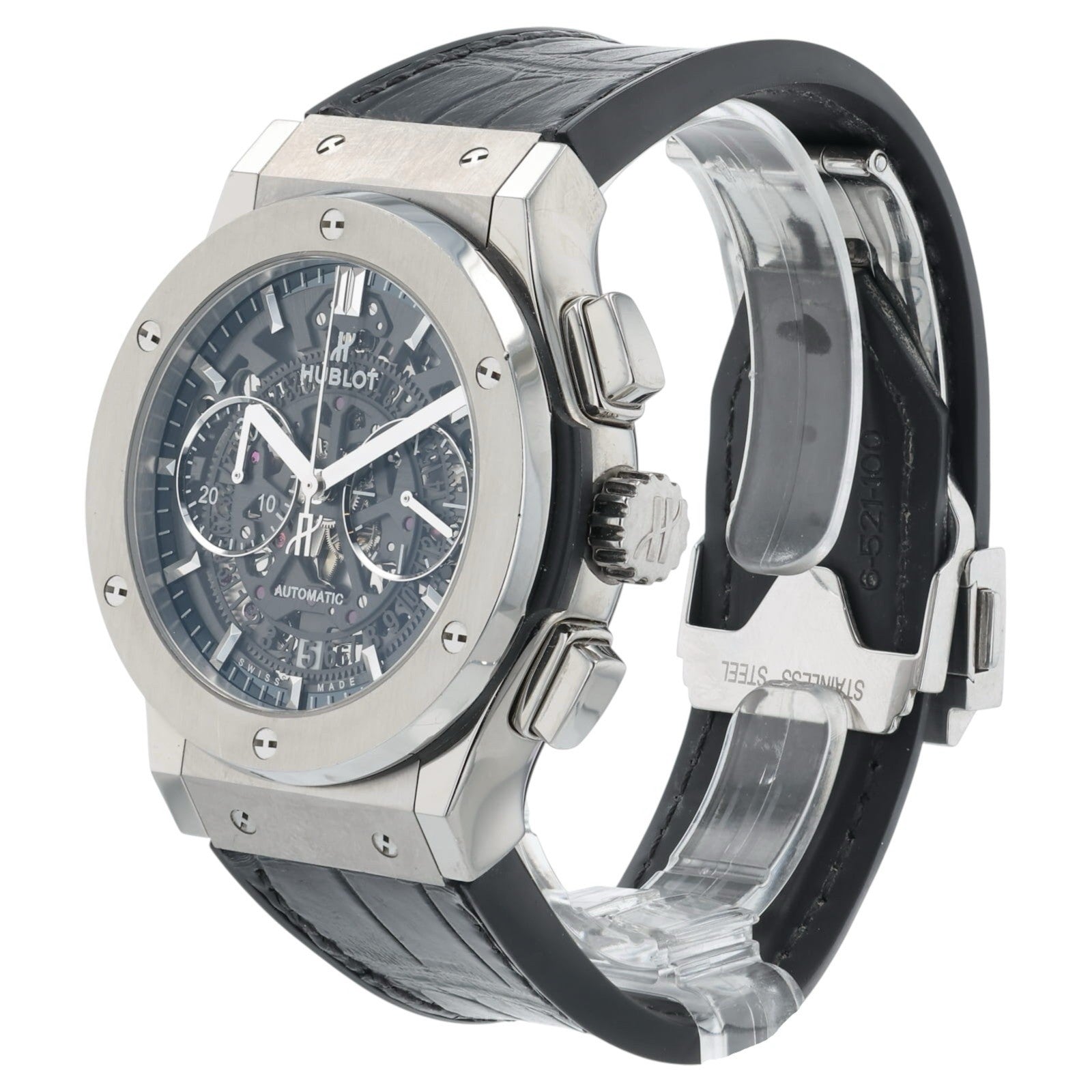 Hublot Classic Fusion Titanium Skeleton Dial 45mm Automatic Mens 525.NX.0170.LR