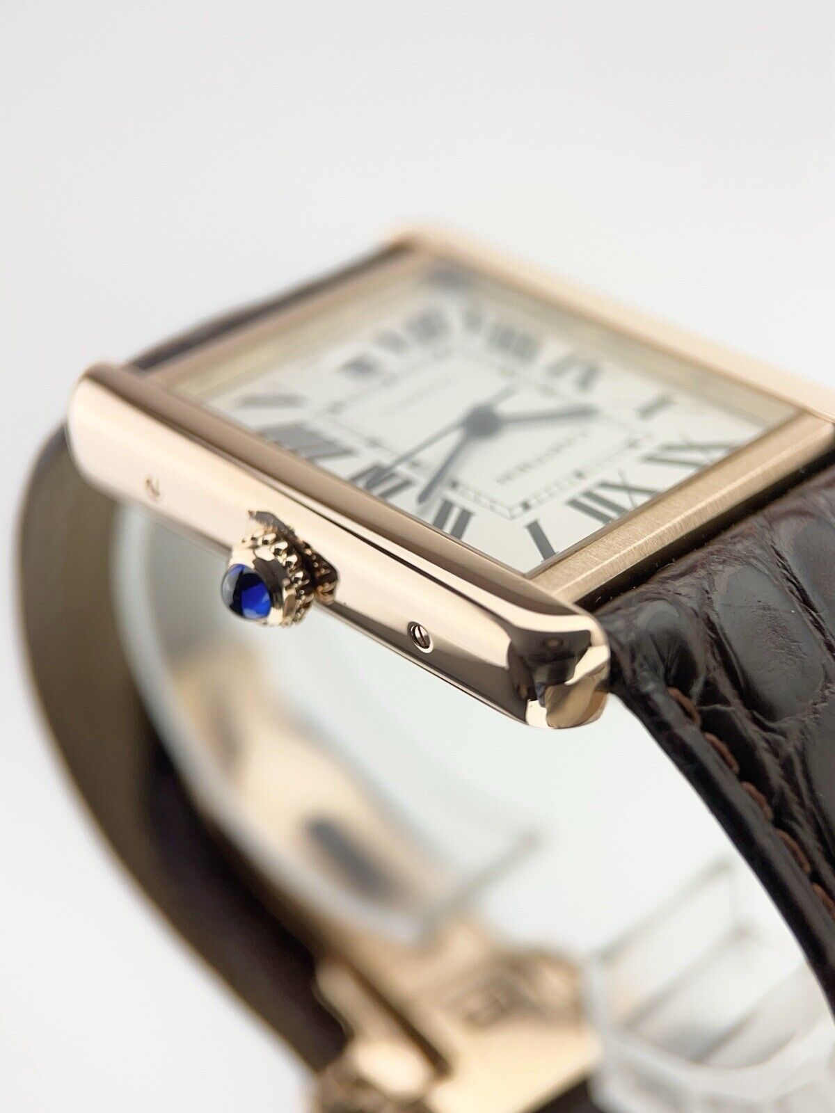 Cartier Tank Solo 18k Rose Gold & Steel Silver Color Dial 31mm Automatic Watch