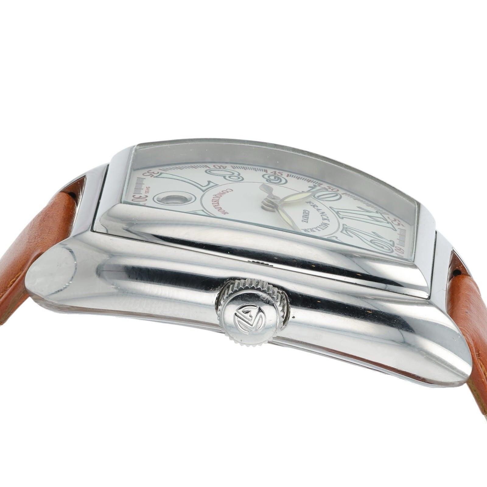Franck Muller Conquistador Stainless Steel Silver Dial 34mm Automatic Watch