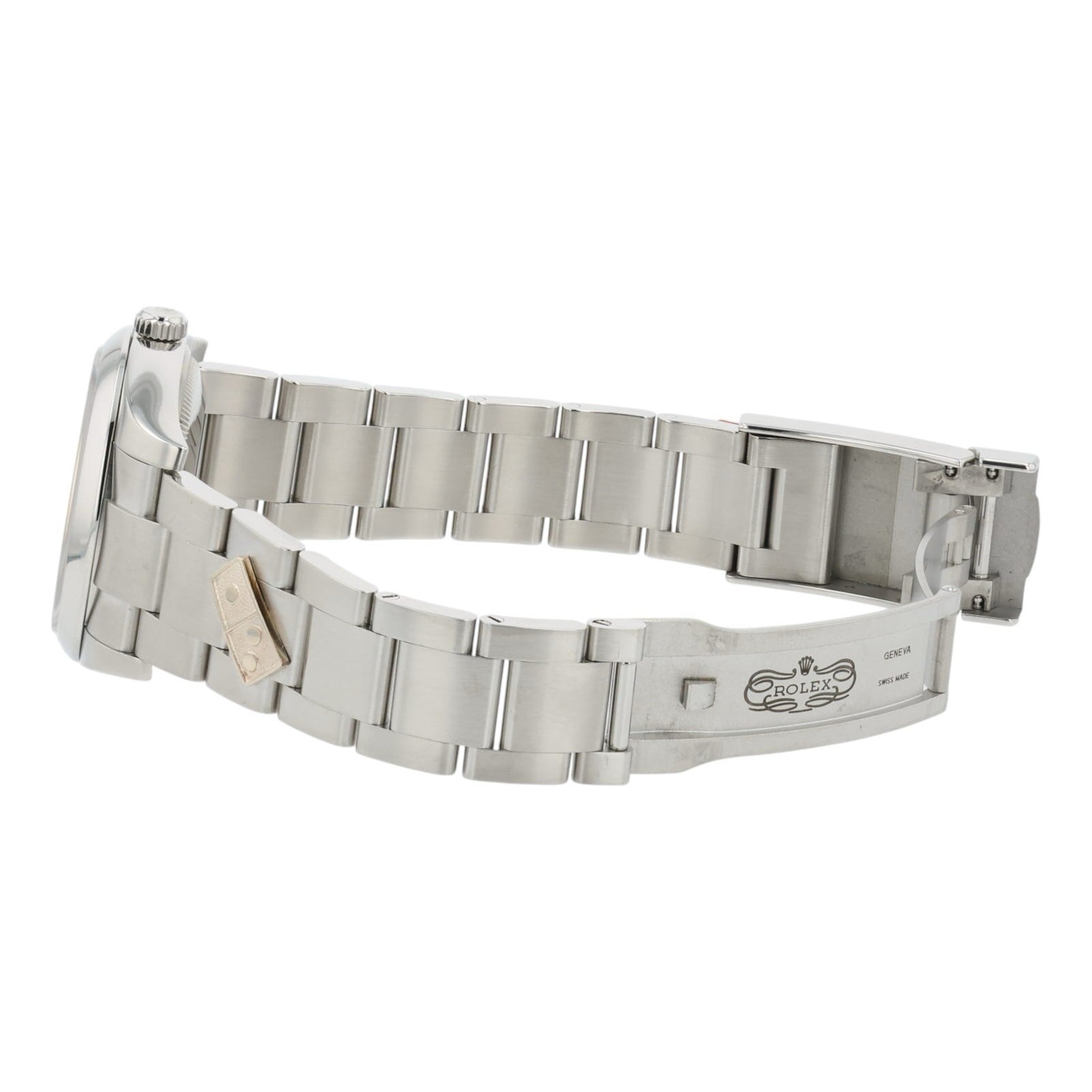 Rolex Air King Dominos Silver Dial Steel 34mm Automatic Unisex Watch 114200