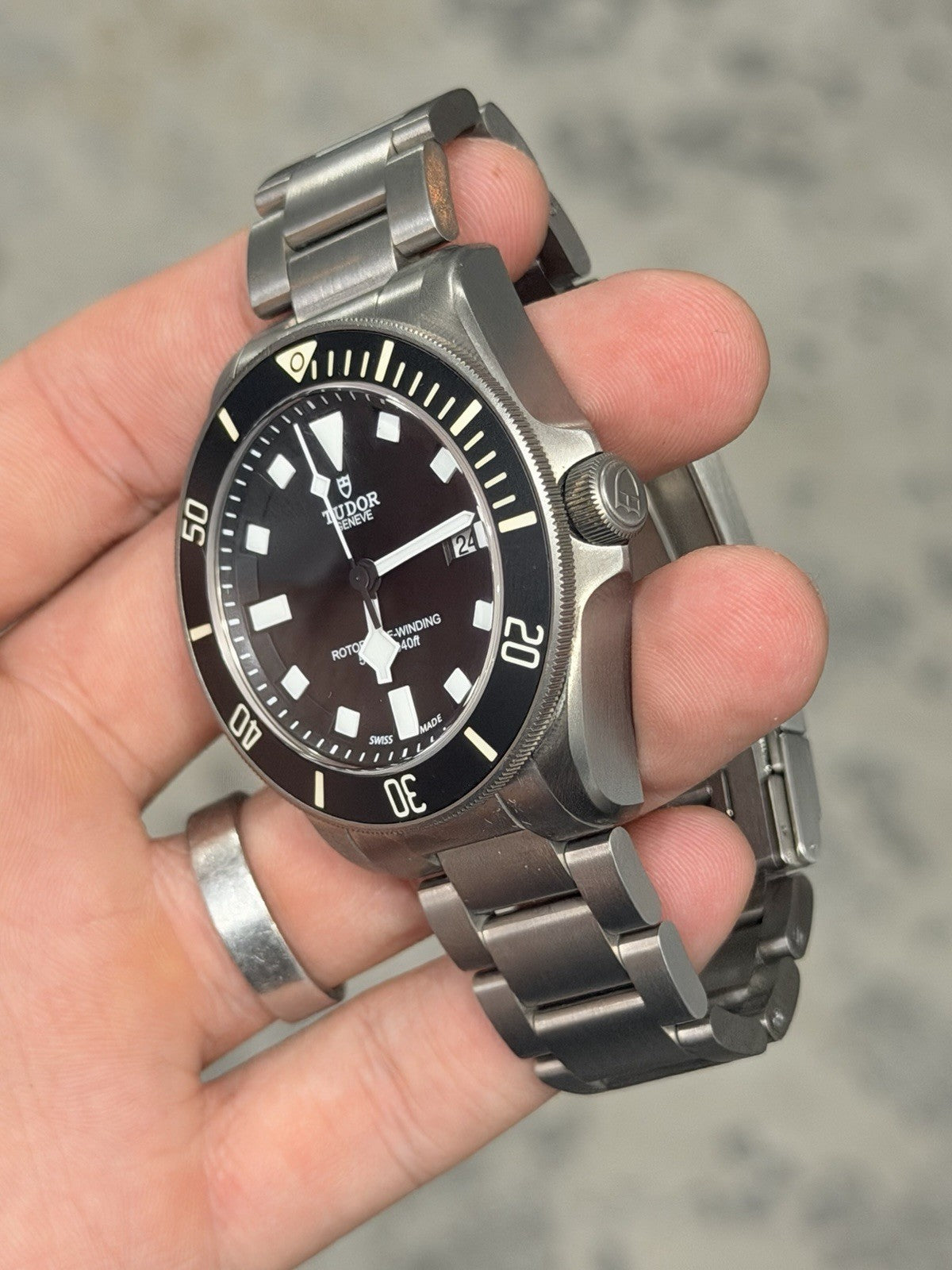 Tudor Pelagos Date Black Dial Titanium Automatic Men's Watch 25500TN