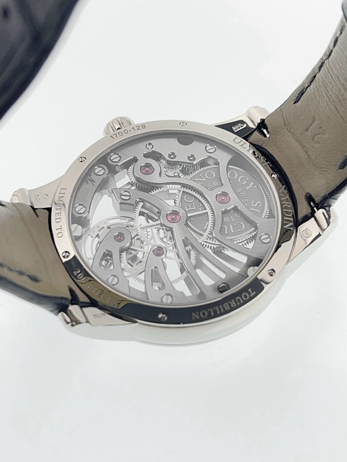 Ulysse Nardin Classic 18k White Gold Skeleton Dial 44mm Men’s Watch 1700-129