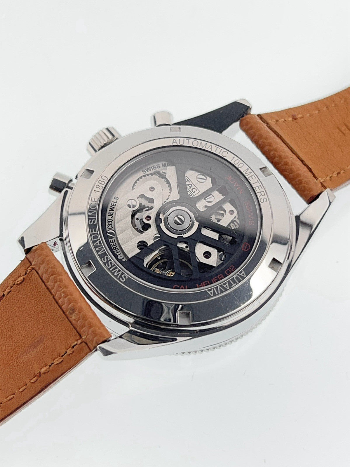 Tag Heuer Autavia Stainless Steel Black Dial 42mm Automatic Mens Watch CBE2110-0