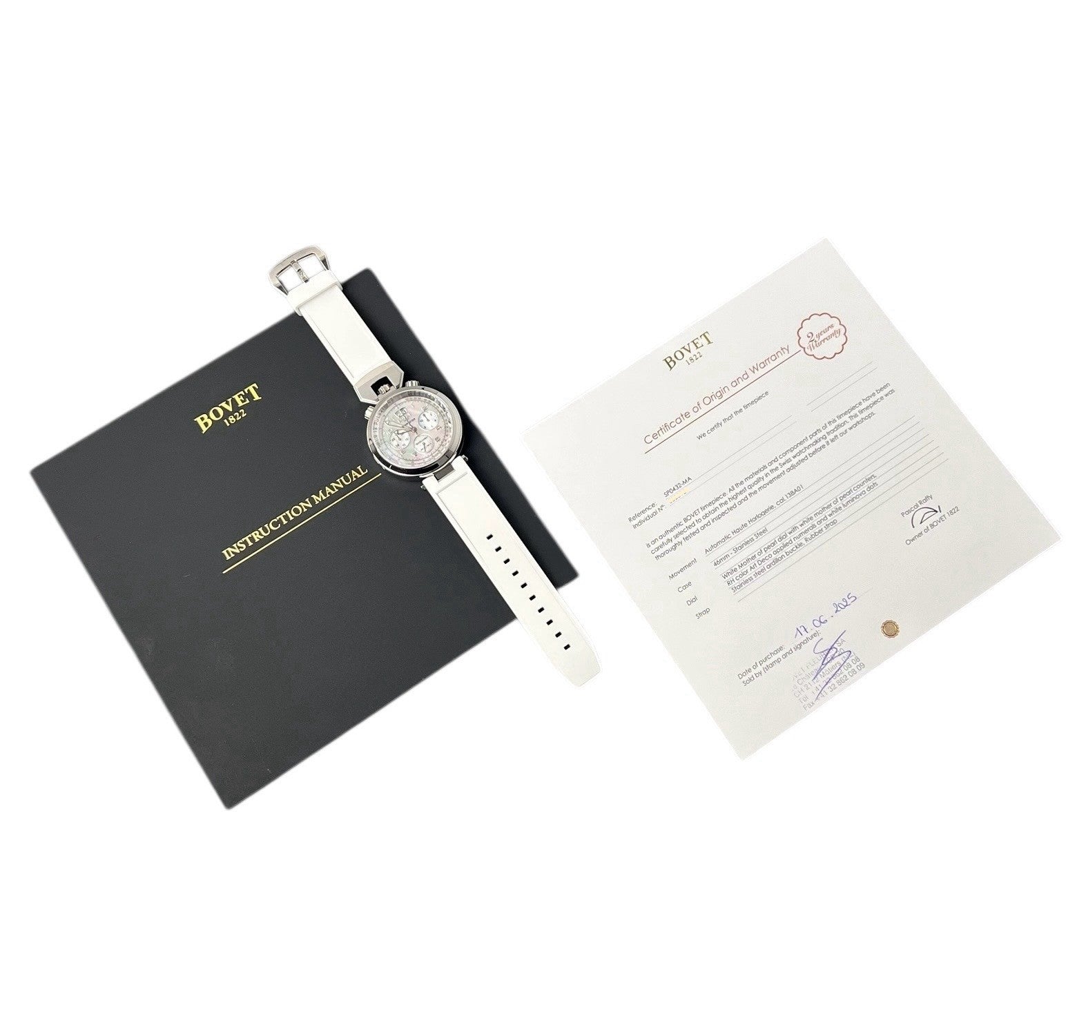 NEW 2025 Bovet Sportster Saguaro Steel Mother Of Pearl Dial 46mm Auto SP0432