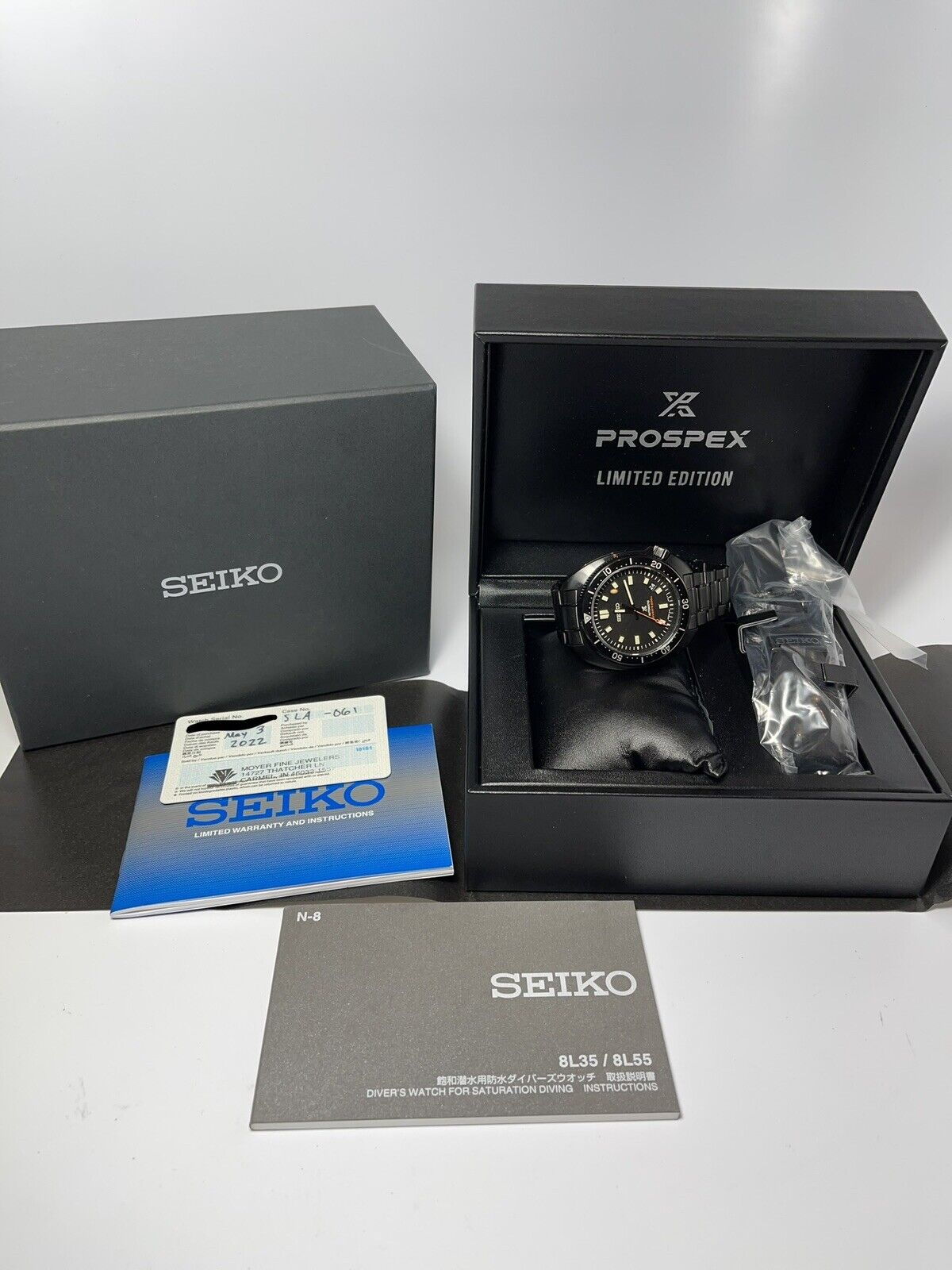 Seiko Prospex Captain Willard Black Series Limited Edition Watch SLA061 B/P