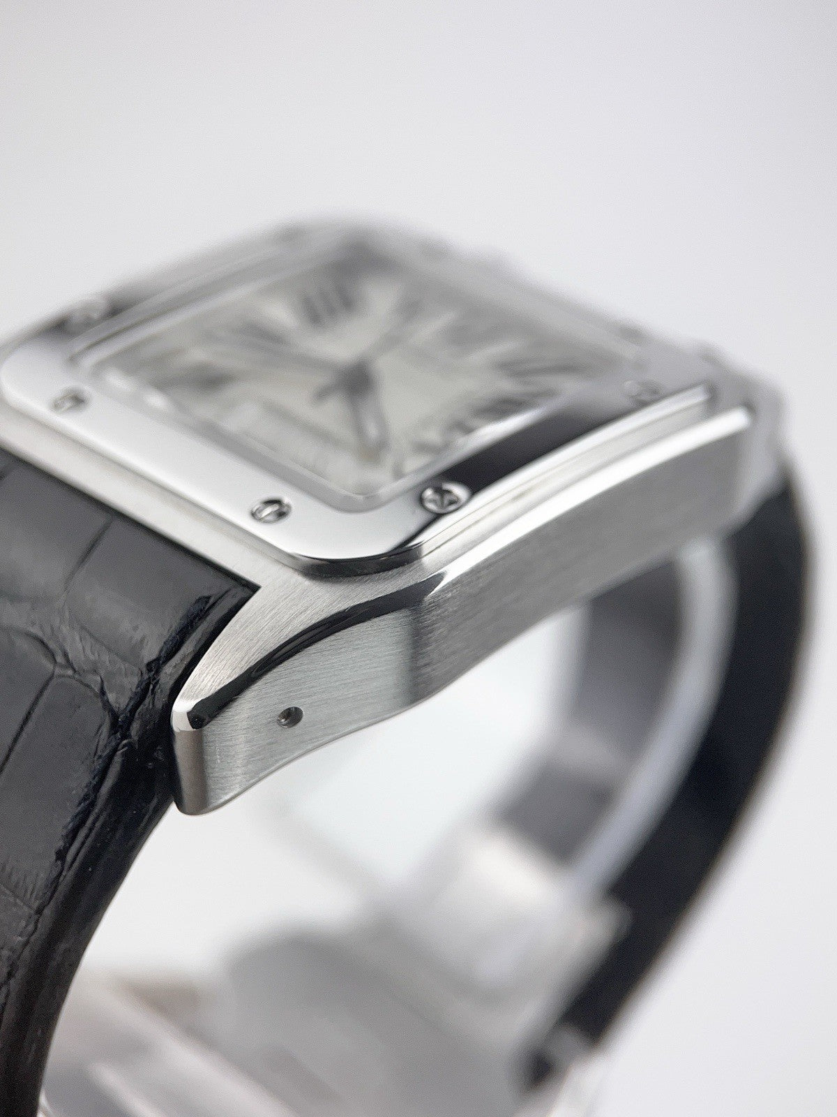 Cartier Santos 100 Stainless Steel Silver Dial 39mm Automatic Mens W20076X8