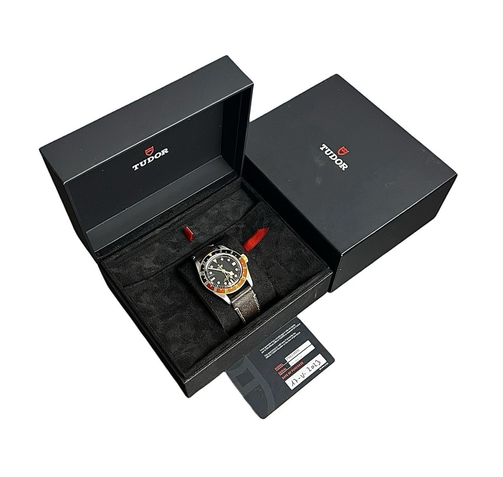 2023 Tudor Black Bay GMT Root Beer Brown Black Steel Gold Watch 79833MN B+P