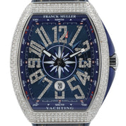 Franck Muller Vanguard Diamond Steel Blue Dial 45mm Auto Men's Watch V45 SC DT