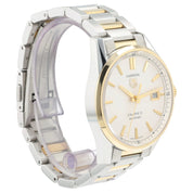 Tag Heuer Two-Tone Carrera Calibre 5 Silver Dial Steel & Gold 39mm Watch WAR215B