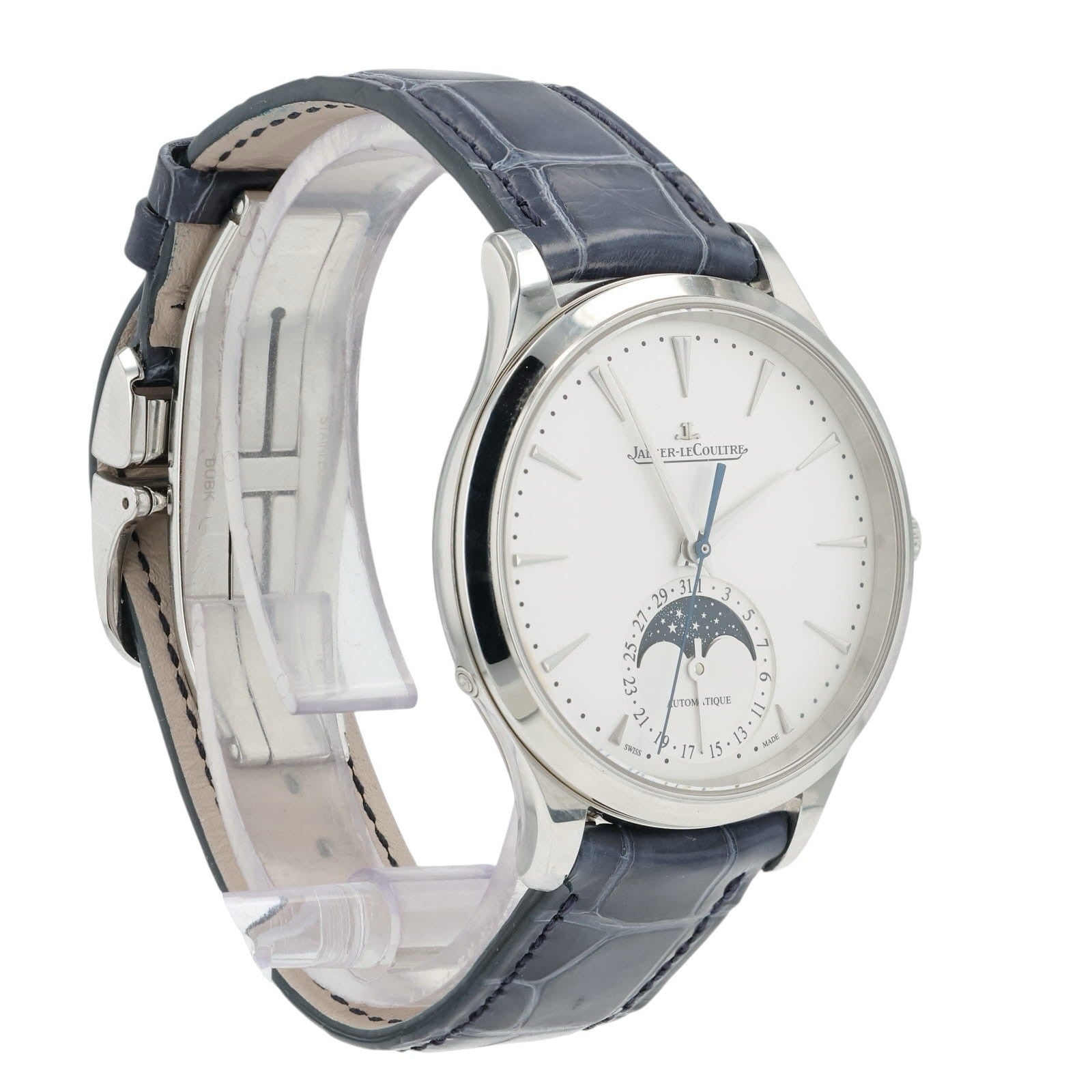 Jaeger-LeCoultre Master Silver Dial Moon Phase Steel 36mm Auto Mens Q1248420