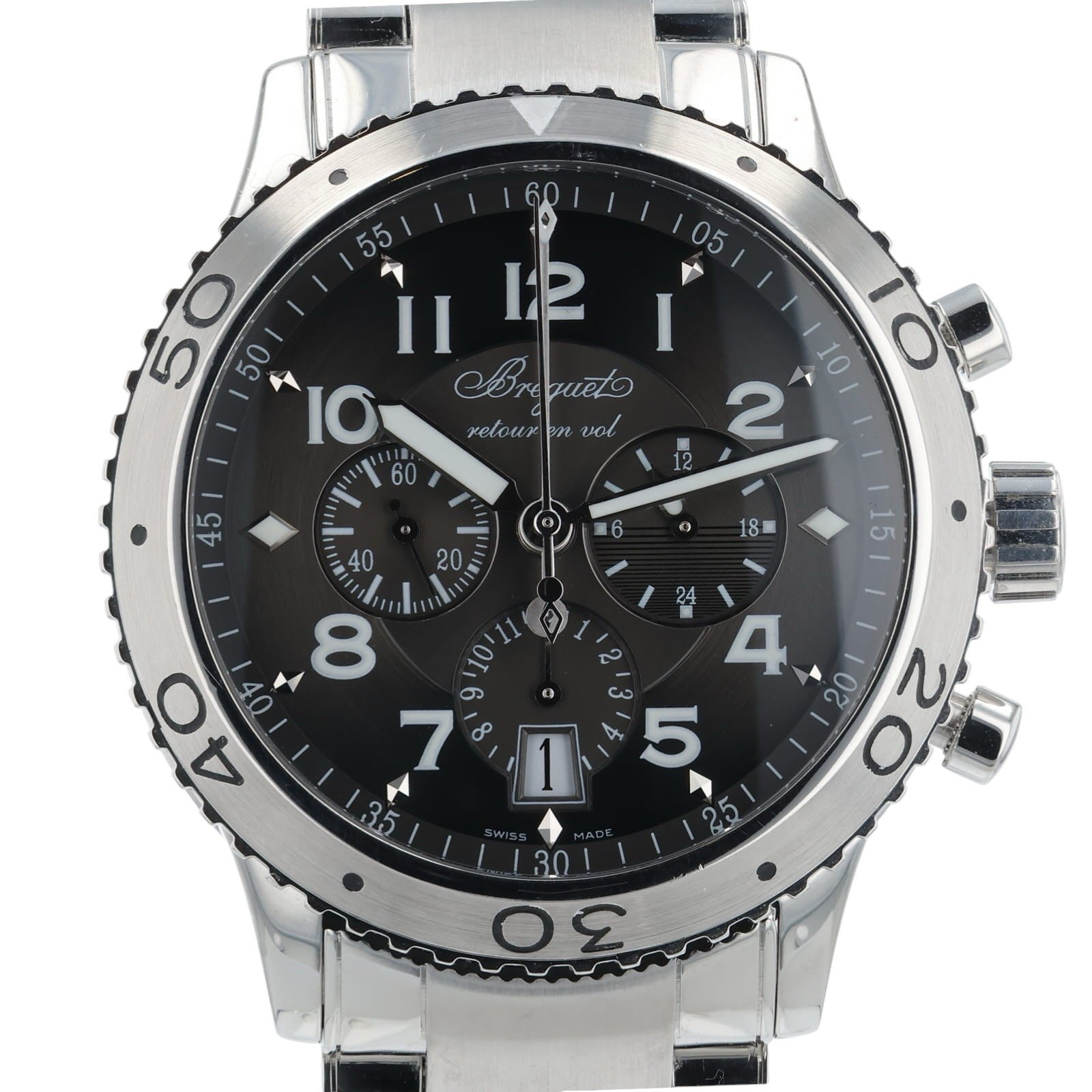 Breguet Type XXI Flyback Chrono Grey Dial Steel 42mm Automatic Men’s Watch 3810