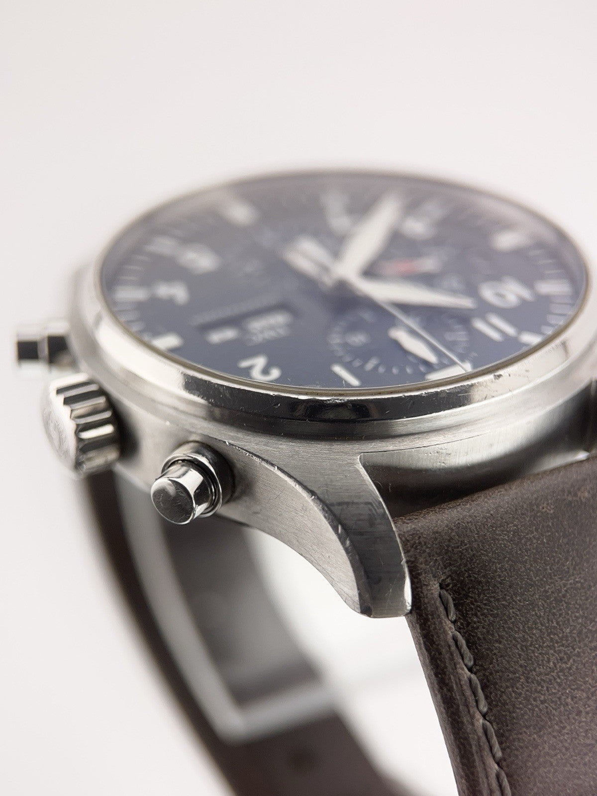 IWC Pilot Chronograph Steel Blue Dial 43mm Automatic Men's Watch IW377714