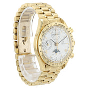 Omega Speedmaster 18k Yellow Gold White Dial 39mm Automatic Mens Watch 175.0034