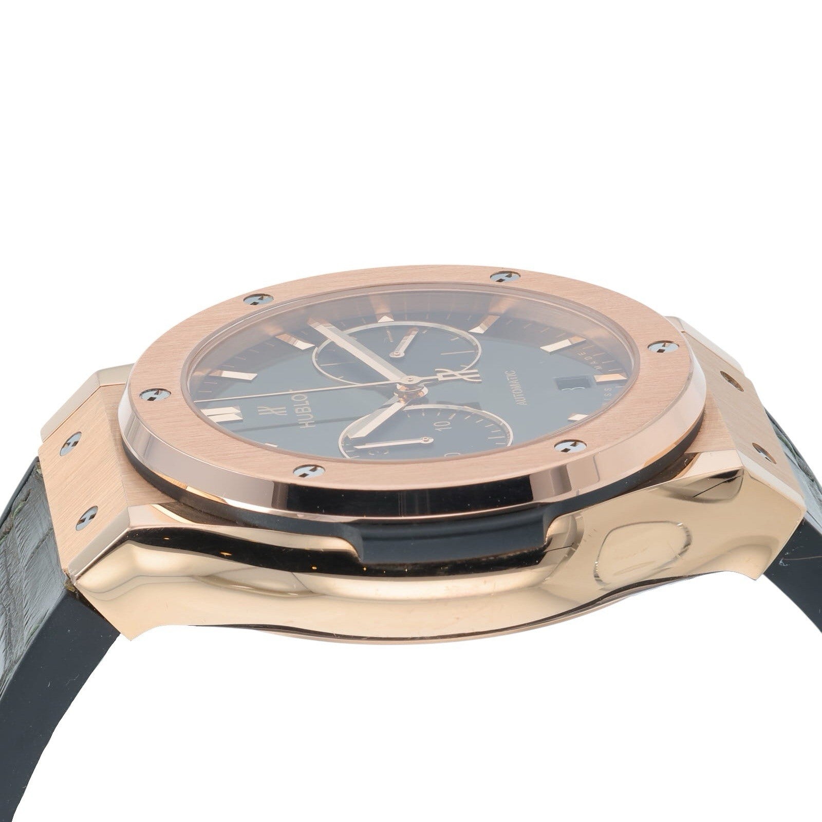 Hublot Classic Fusion 18k Rose Gold Green Dial 45mm Automatic 521.OX.8980.LR