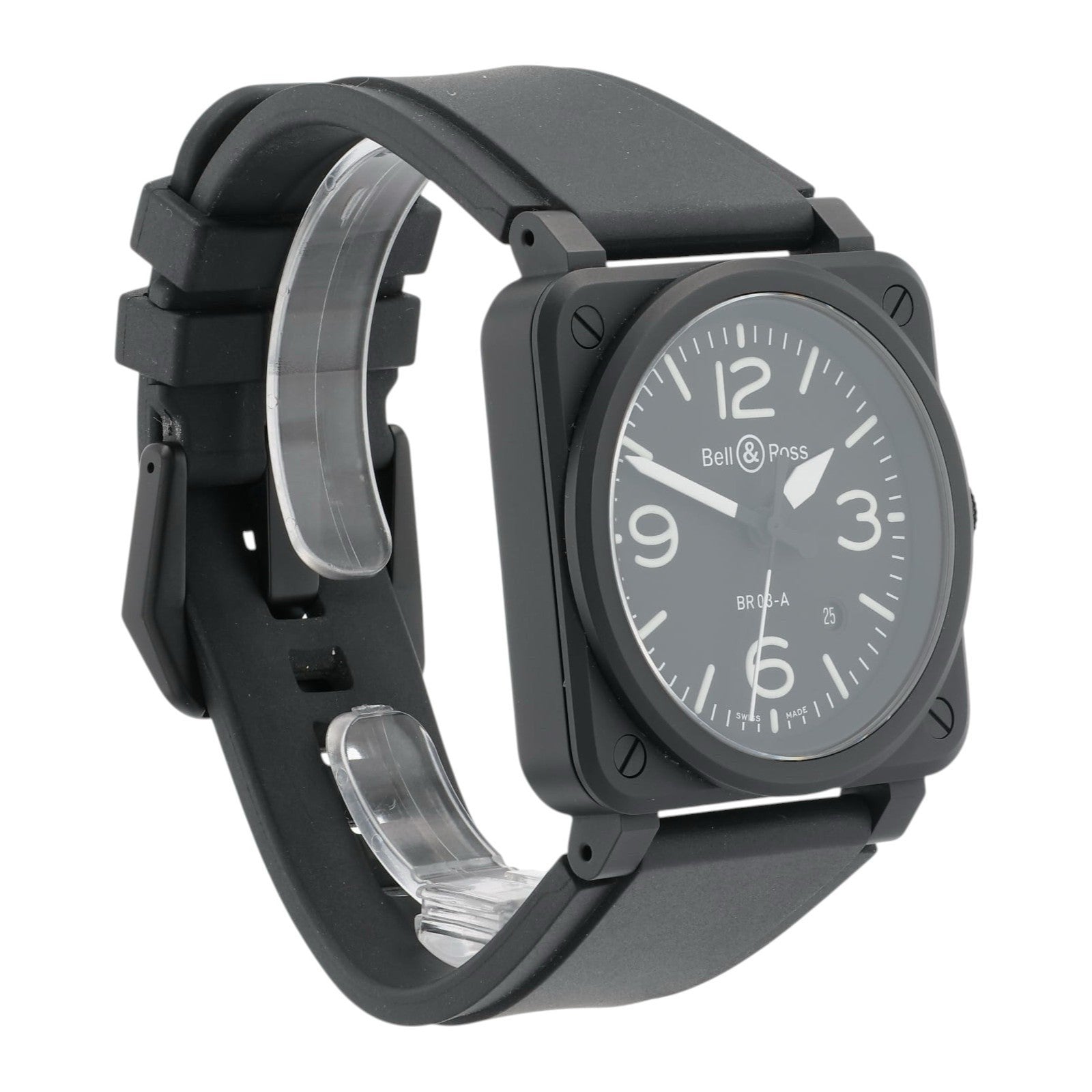 Bell & Ross BR03 Black Dial Ceramic 42mm Automatic Movement Mens Watch BR03